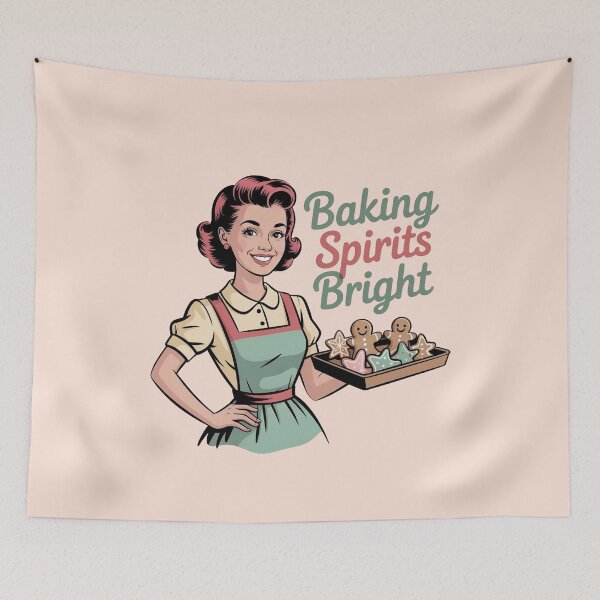 Item preview, Baking Spirits Bright – Vintage Retro Christmas designed and sold by WikaKowalczyk.