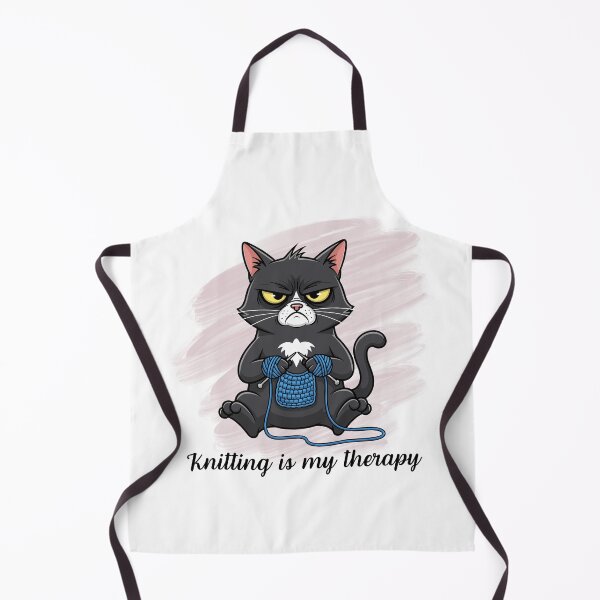 Item preview, Grumpy Knitting Cat | Funny Gift for Knitters, Yarn Lovers & Cat Owners designed and sold by marta-print.