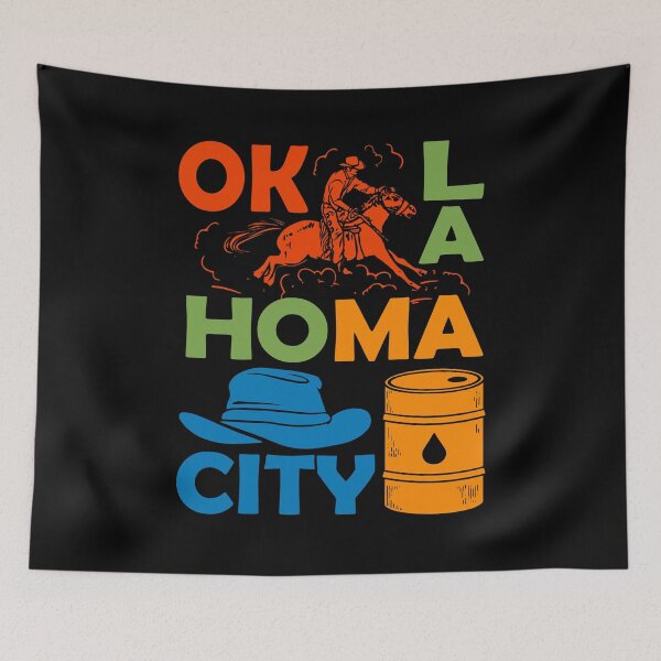Aperçu de l'œuvre Souvenir d'Oklahoma City : rodéo de cowboys pour hommes à Oklahoma City créée et vendue par DSWShirts.