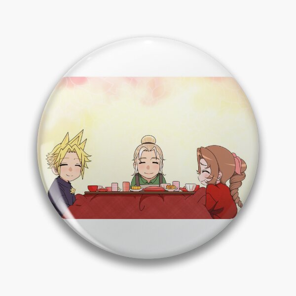 Item preview, Aerith, Cloud, and Elmyra at Home designed and sold by RyMoltArt.