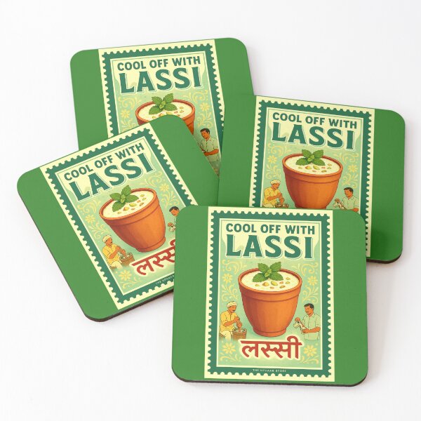 Item preview, Lassi Vintage Poster | Punjabi Traditional Indian Yogurt Drink Art Print | Refreshing Summer Kitchen Decor designed and sold by The Uphaar Store.