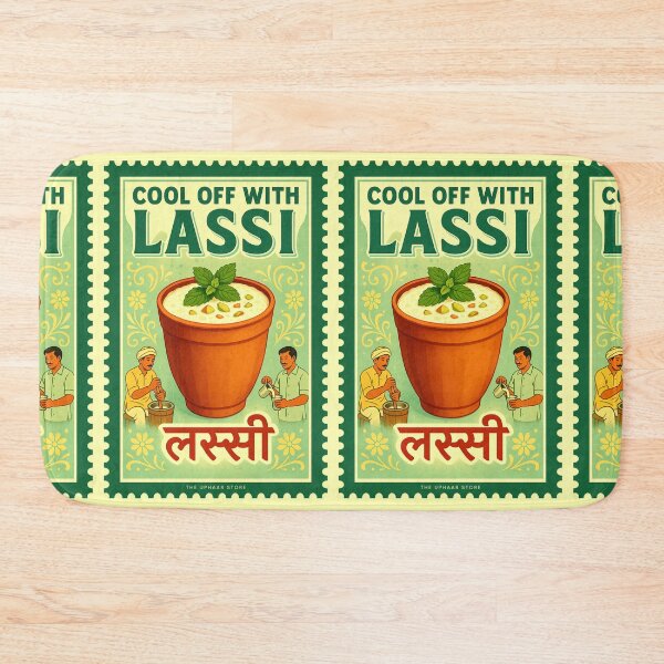 Item preview, Lassi Vintage Poster | Punjabi Traditional Indian Yogurt Drink Art Print | Refreshing Summer Kitchen Decor designed and sold by The Uphaar Store.