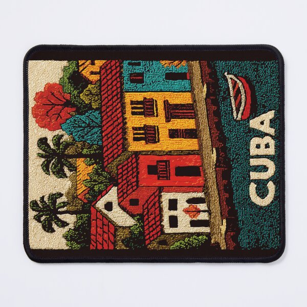 Item preview, Cuba Colorful Streets Woven Folk Art Travel Poster designed and sold by TuncGK.