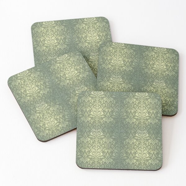 Item preview, Elegant Damask Pattern - Forest Green Gold Vintage Wallpaper Design designed and sold by Random Candy Studio.
