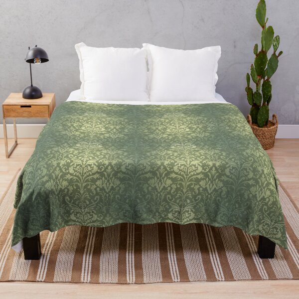 Item preview, Elegant Damask Pattern - Forest Green Gold Vintage Wallpaper Design designed and sold by Random Candy Studio.