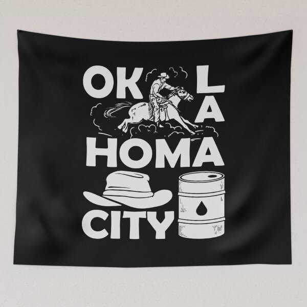 Aperçu de l'œuvre Souvenir d'Oklahoma City : cowboy de rodéo pour hommes créée et vendue par DSWShirts.