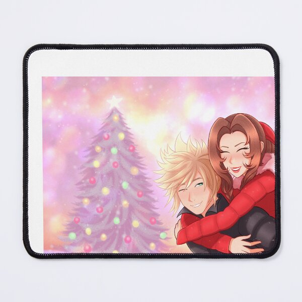 Item preview, Christmas Clerith - Cloud and Aerith Tree Lighting 8x10 designed and sold by RyMoltArt.