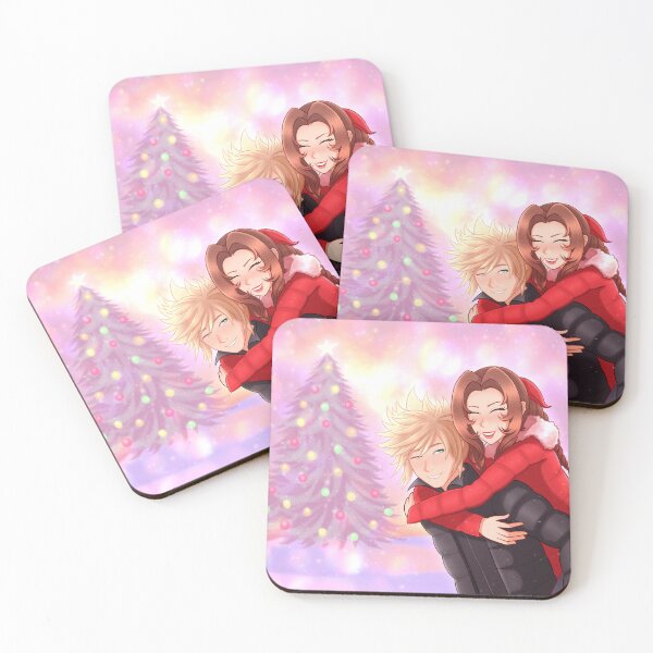 Item preview, Christmas Clerith - Cloud and Aerith Tree Lighting 8x10 designed and sold by RyMoltArt.