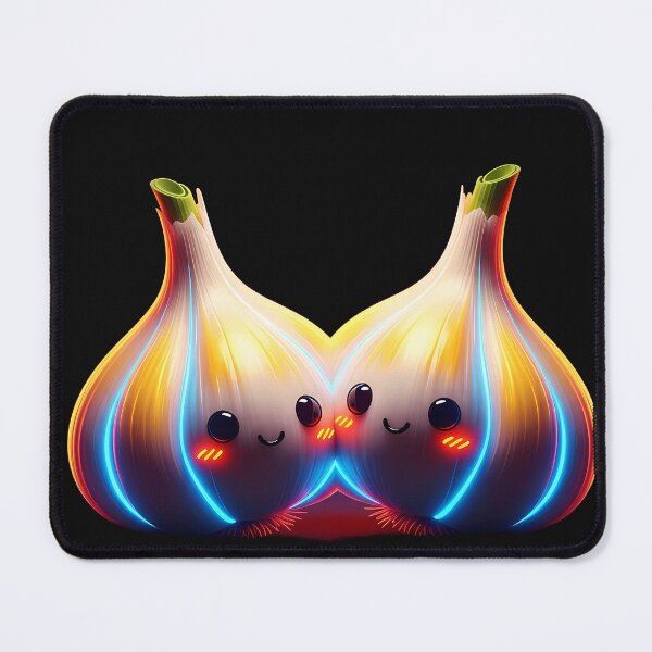 Item preview, Kawaii Garlic Couple – Cute Funny Garlic Design for Food Lovers designed and sold by Paulina Vanlife.