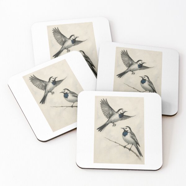 Item preview, Blue-Chested Starlings Dansing in Harmony designed and sold by Sunnilund.