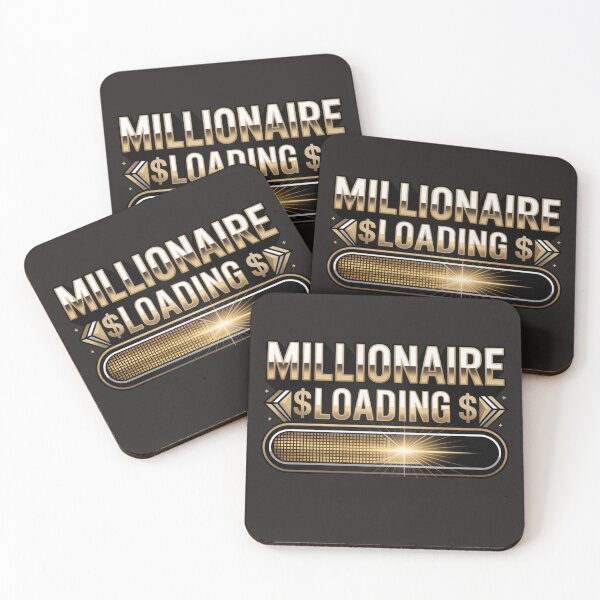 Item preview, Millionaire Loading Progress Bar Gold Design – Motivational Wealth Quote designed and sold by K-Lux.
