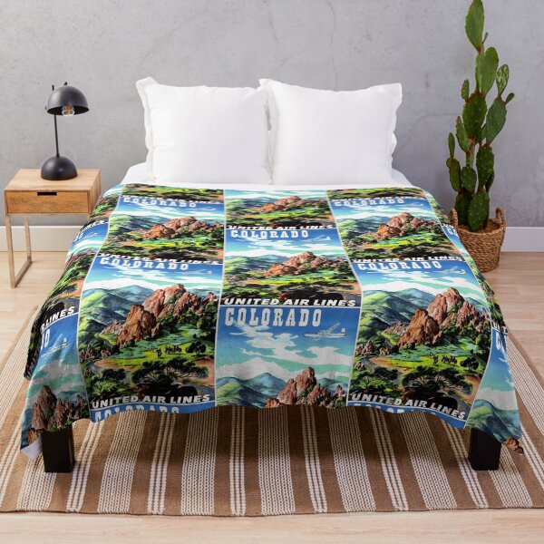 Item preview, Vintage Colorado Travel Poster Rocky Mountains designed and sold by TeeARTHY.