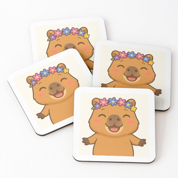 Item preview, Rose Capybara designed and sold by TheSweetStack.