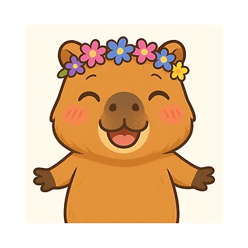 Artwork thumbnail, Rose Capybara by TheSweetStack