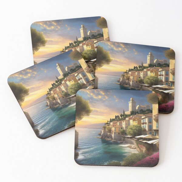 Item preview, Sunset over the Cliffside Village designed and sold by afrancisCL.