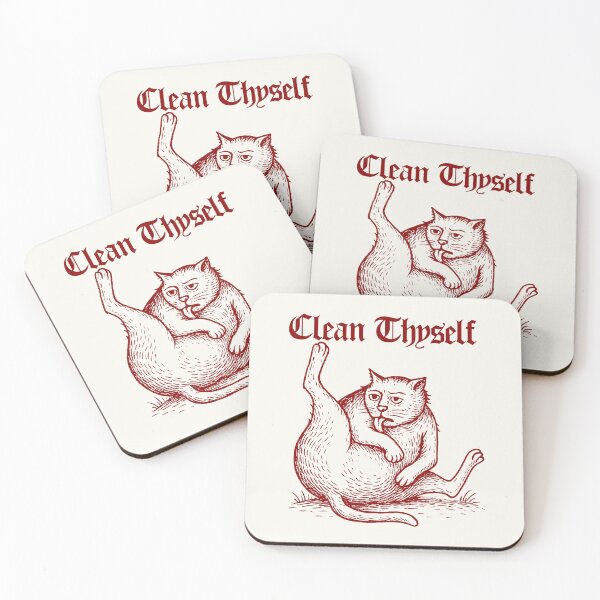 Item preview, Clean Thyself - Funny Medieval Humor Shirt, Medieval Cat Tee, Meme T Shirt, Unique Gift, Middle Ages Shirt, Medieval Art designed and sold by samidsou.