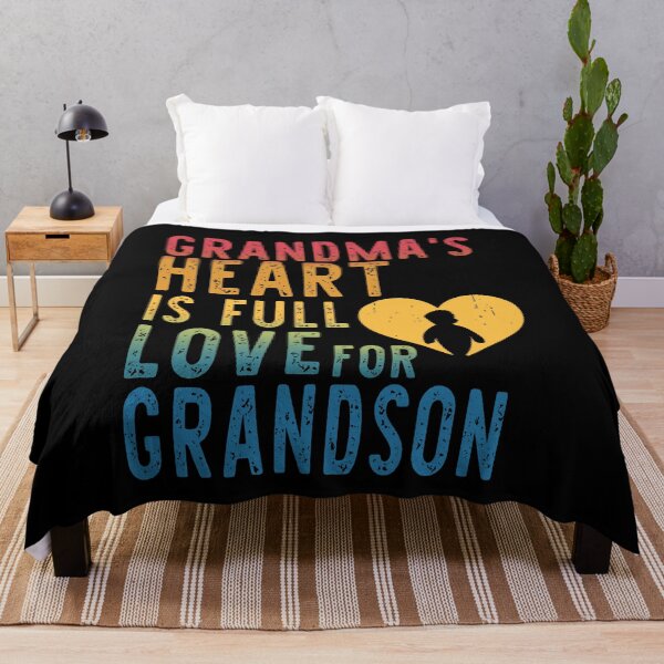 Item preview, Grandma's Heart Is Full Love For Grandson | Funny Grandma, Happy Mother's Day, Grandma Gift For Her designed and sold by Merchall store.