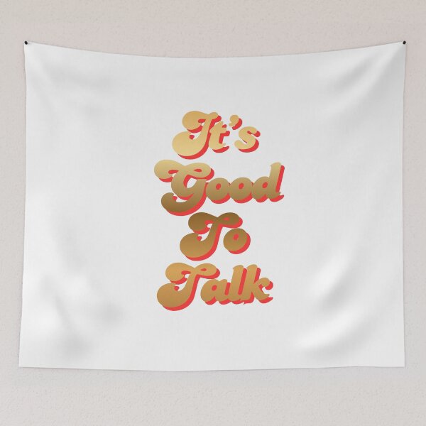 Item preview, It’s Good to Talk – Retro Gold Typography Design designed and sold by Pokah79.