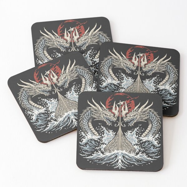 Item preview, Clashing Dragon Ships – Viking Longship Power Art designed and sold by Mythic Tide.