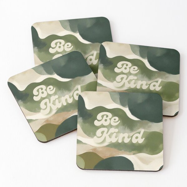 Item preview, Be Kind - Earthbound Waves Green designed and sold by Golden Hour Art.