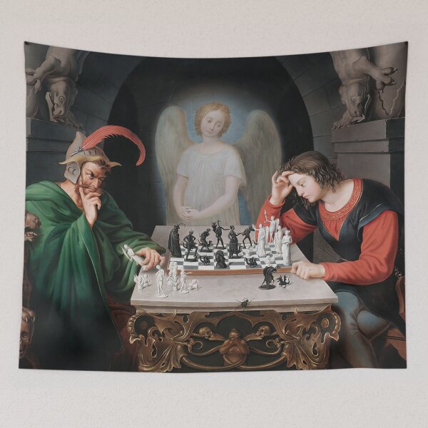 Item preview, Classic Checkmate Painting by Moritz Retzsch 1837 designed and sold by TeeARTHY.