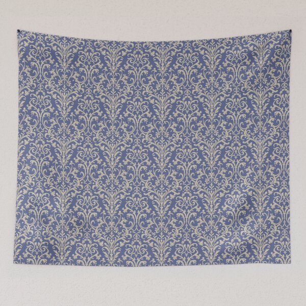 Item preview, Elegant Damask Pattern - Royal Blue Cream Vintage Wallpaper Design designed and sold by Random Candy Studio.