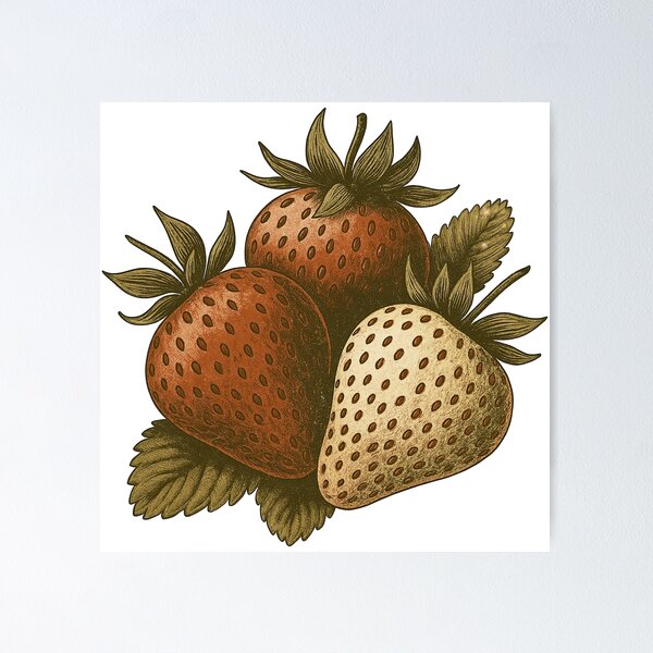 Item preview, Vintage Strawberry Botanical Illustration designed and sold by ArtfulWeave.