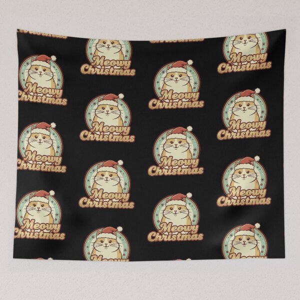 Item preview, Meowy Christmas Retro Cat Santa  designed and sold by EXON-Publishing.