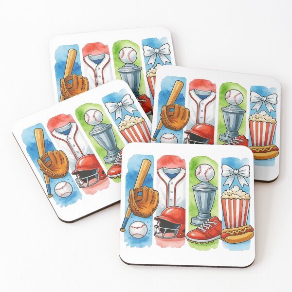 Item preview, Baseball Game Essentials Illustration designed and sold by ArtfulWeave.
