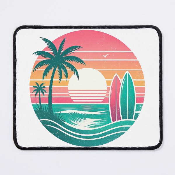 Item preview, Retro Sunset Surf Beach Design designed and sold by ArtfulWeave.