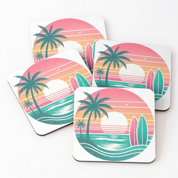 Item preview, Retro Sunset Surf Beach Design designed and sold by ArtfulWeave.