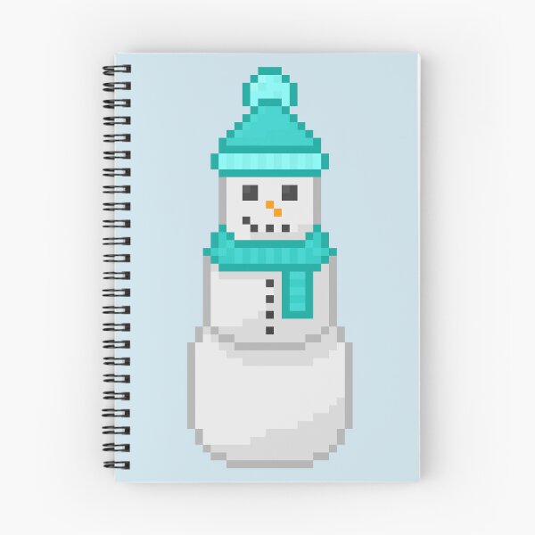 Item preview, Pixel Snowperson With Cyan Hat & Scarf designed and sold by Lilac-Cat.
