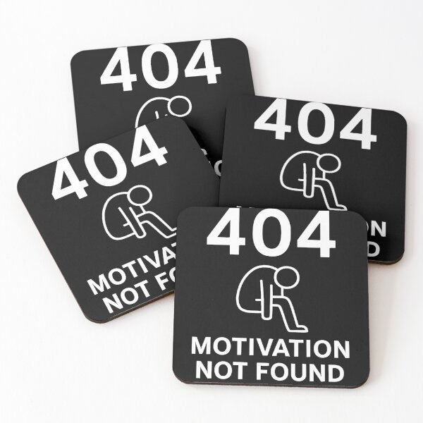 Item preview, 404: Motivation Not Found – Funny Minimalist Design designed and sold by Marsik1982.