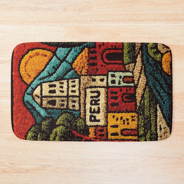Item preview, Peru Andes Village Woven Folk Art Poster designed and sold by TuncGK.