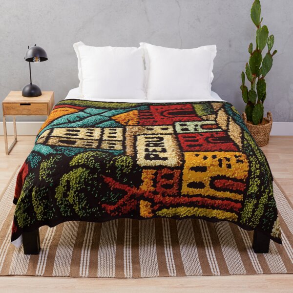 Item preview, Peru Andes Village Woven Folk Art Poster designed and sold by TuncGK.