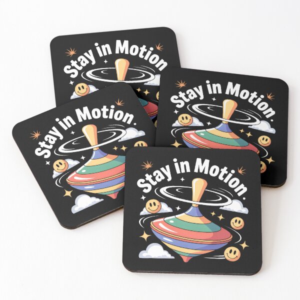 Item preview, Retro-Inspired Spinning Top with Happy Emojis and Motivational Arch Text designed and sold by SplashTastic.