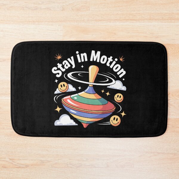 Item preview, Retro-Inspired Spinning Top with Happy Emojis and Motivational Arch Text designed and sold by SplashTastic.