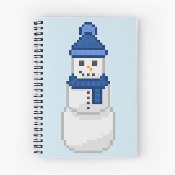 Item preview, Pixel Snowperson With Blue Hat & Scarf designed and sold by Lilac-Cat.