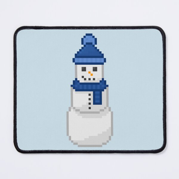 Item preview, Pixel Snowperson With Blue Hat & Scarf designed and sold by Lilac-Cat.