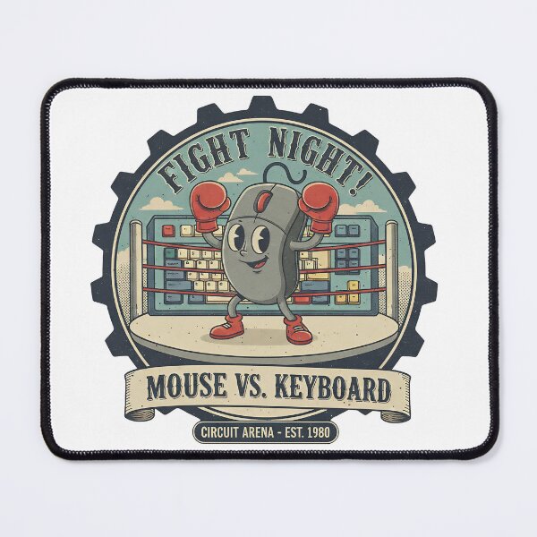 Item preview, Mouse vs. Keyboard | Retro Gaming Fight Night Art designed and sold by TheArtForge.