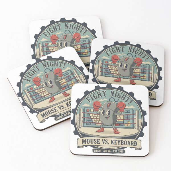 Item preview, Mouse vs. Keyboard | Retro Gaming Fight Night Art designed and sold by TheArtForge.