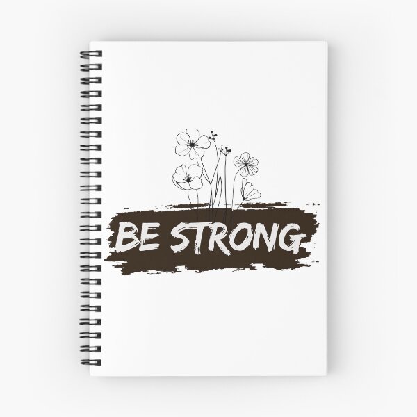 Item preview, Be Strong Floral Line Art and Brushstroke Motivation designed and sold by lovelynong.