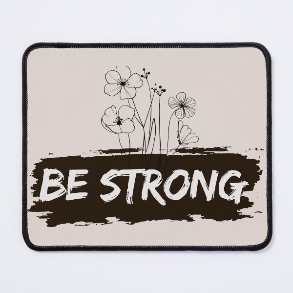 Item preview, Be Strong Floral Line Art and Brushstroke Motivation designed and sold by lovelynong.