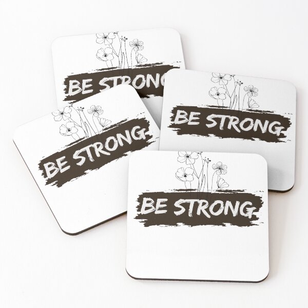 Item preview, Be Strong Floral Line Art and Brushstroke Motivation designed and sold by lovelynong.