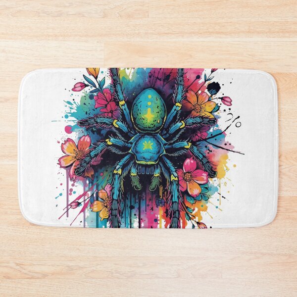 Item preview, Vibrant Web – The Green Bottle Blue Tarantula designed and sold by WildInkFusion.