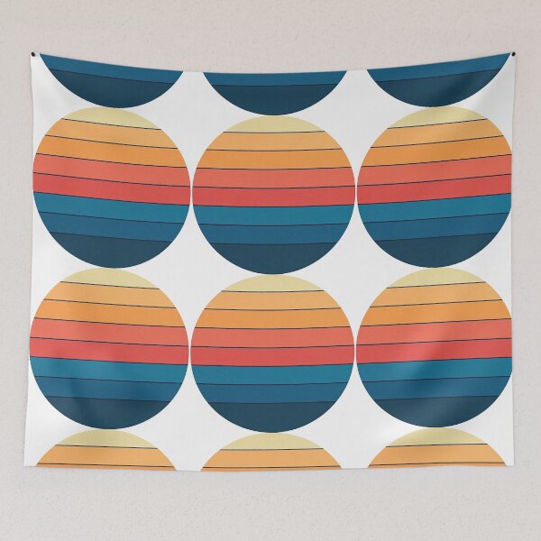 Item preview, Retro Sunset Gradient Circle Design designed and sold by ArtfulWeave.