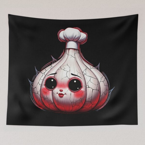 Item preview, Adorable Garlic Chef – Cute Vegetable Pun Illustration designed and sold by Paulina Vanlife.