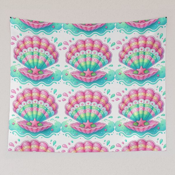 Item preview, Colorful Seashell and Starfish Illustration designed and sold by ArtfulWeave.