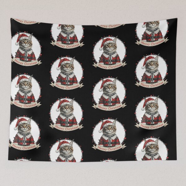 Item preview, Meowy Christmas Punk Cat Santa  designed and sold by EXON-Publishing.