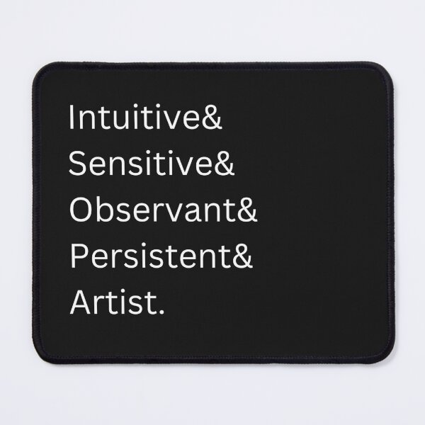 Item preview, Intuitive & Sensitive & Observant & Persistent & Artist designed and sold by Expression Thru Sketches.